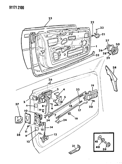 1991 Chrysler TC Maserati Seal, Hinge Pillar Belt, Right Diagram for 4480729
