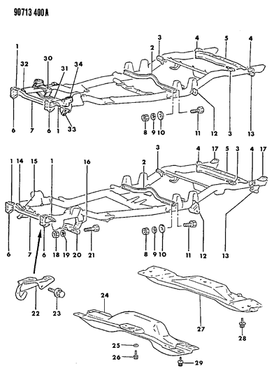 1990 Dodge Ram 50 Nut , (12) Diagram for MF431982