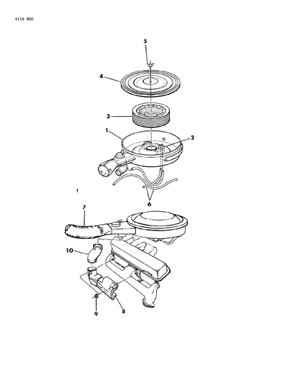 1984 Chrysler New Yorker Air Cleaner Diagram 6 - Thumbnail