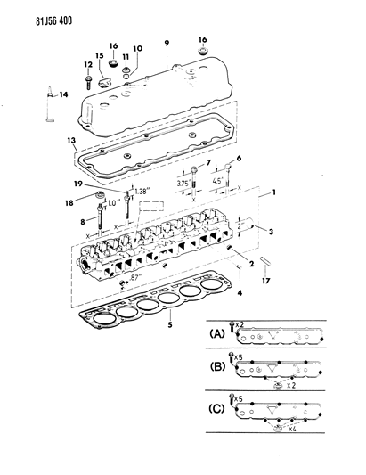 1986 Jeep Wrangler Cylinder Head Diagram 3 - Thumbnail