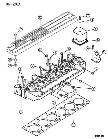 1994 Dodge Ram 2500 Cylinder Head Diagram 1 - Thumbnail