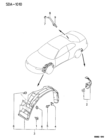 1995 Dodge Avenger Shields - Seals Diagram 2 - Thumbnail