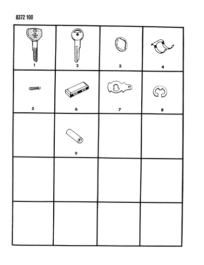 1989 Dodge D150 Lock Cylinders Diagram