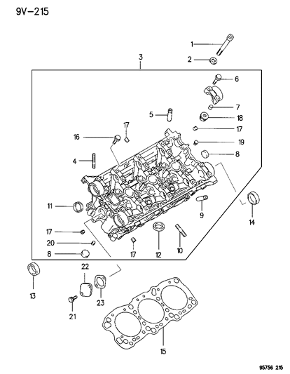1996 Dodge Stealth Cylinder Head Diagram 1 - Thumbnail