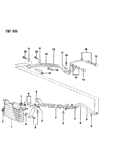 1987 Chrysler Conquest Oil Cooler & Lines Diagram 2 - Thumbnail