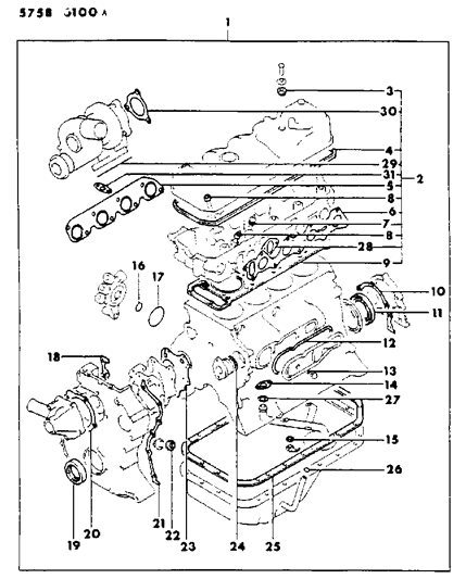 1986 Dodge Colt Engine Gasket Sets Diagram 5 - Thumbnail