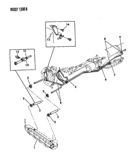1990 Dodge D250 Hose & Tube Assembly Nut Diagram for 6033878