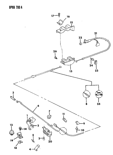 1992 Dodge Monaco Upper Tie Bar Diagram for 35024928