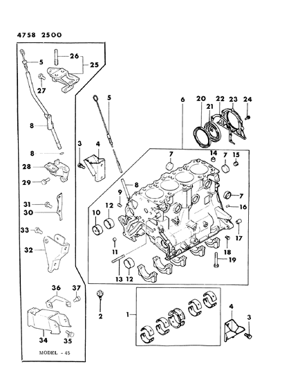 1984 Dodge Ram 50 Plug, Cylinder Block (Taper Pt3/8) Diagram for MD040338
