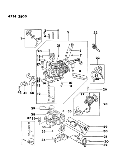 1984 Dodge Ram 50 Carburetor Inner Parts Diagram 1 - Thumbnail