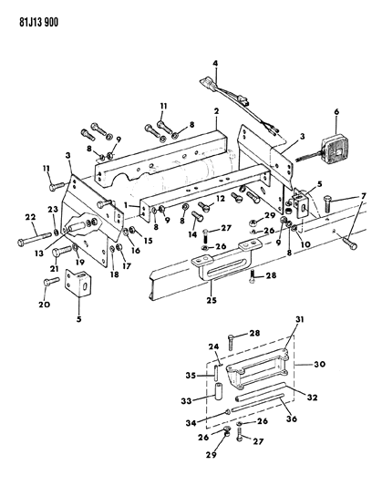 1986 Jeep Wrangler Winch Mounting Diagram 4 - Thumbnail