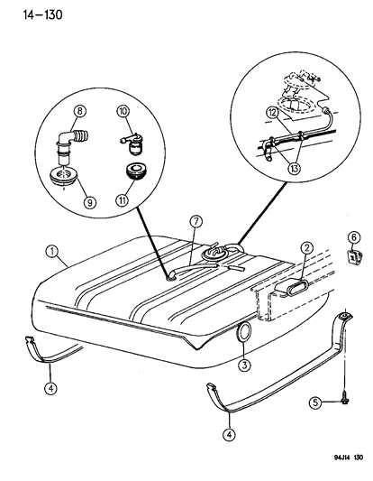 1994 Dodge Caravan Fuel Tank Diagram 2 - Thumbnail