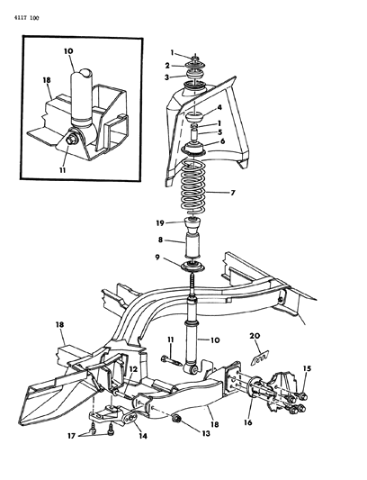 1984 Dodge Rampage Suspension - Rear Diagram 1 - Thumbnail