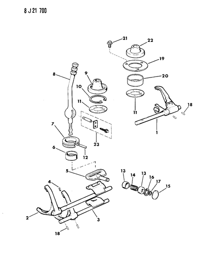1988 Jeep J10 Forks, Rails, Shafts Diagram 6 - Thumbnail