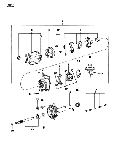 1985 Chrysler Laser Igniter Diagram for MD607478