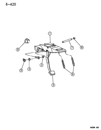 1994 Dodge Ram 2500 Clutch Pedal Diagram