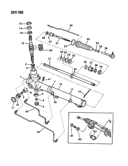 1988 Dodge Dakota Insulator Bolt Diagram for 6033181