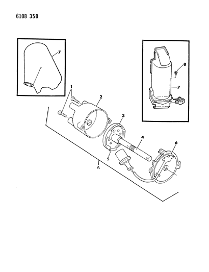 1986 Chrysler LeBaron Base Distributor Diagram 3 - Thumbnail