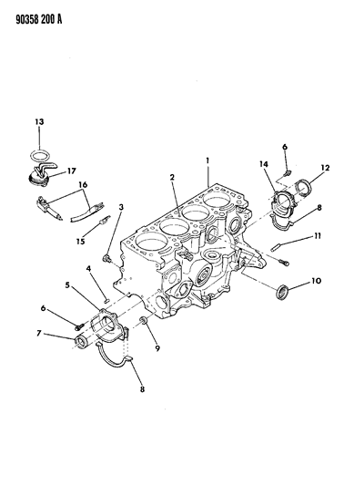 1993 Dodge Dakota Cylinder Block Diagram 2 - Thumbnail