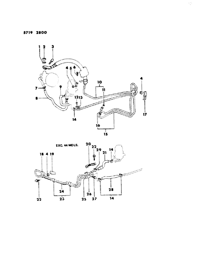 1986 Dodge Colt Pad Bolt Diagram for MF240025