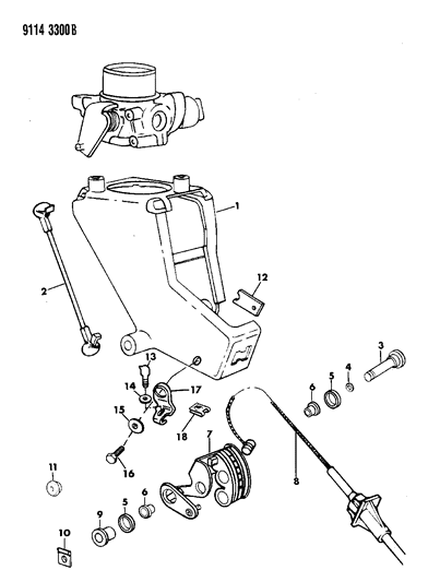 1989 Chrysler TC Maserati Throttle Control Diagram 1 - Thumbnail