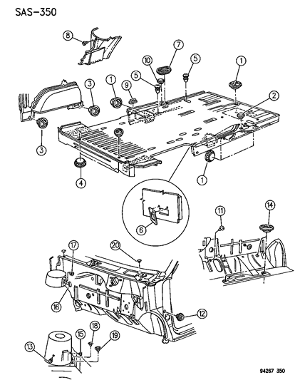 1995 Dodge Caravan Plug, Iso. Strut To Dash Panel Extension Diagram for 35026594