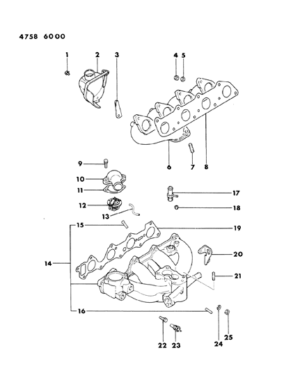 1984 Dodge Ram 50 Manifolds Diagram 1 - Thumbnail