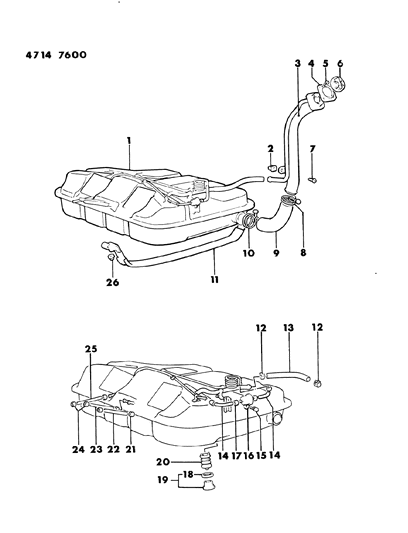 1984 Dodge Colt Fuel Tank Diagram 1 - Thumbnail