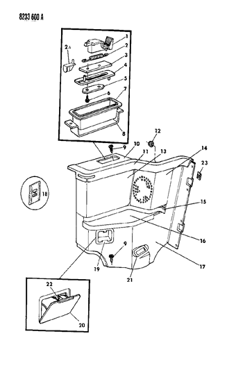 1988 Chrysler LeBaron Plate, Folding Top Boot Latch Diagram for 4422268