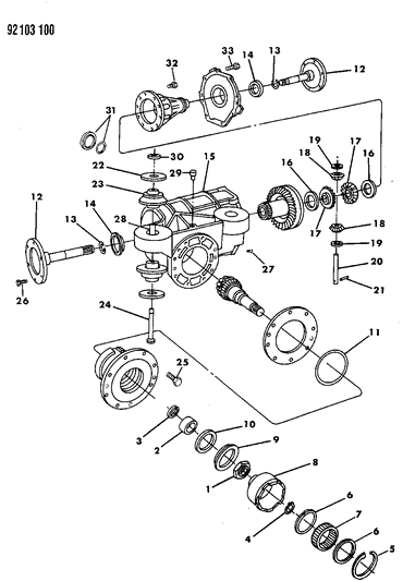 1992 Dodge Grand Caravan Shim, Output Shaft Flange To Drive Pinion, 30.2Mm ID Diagram for 4641441