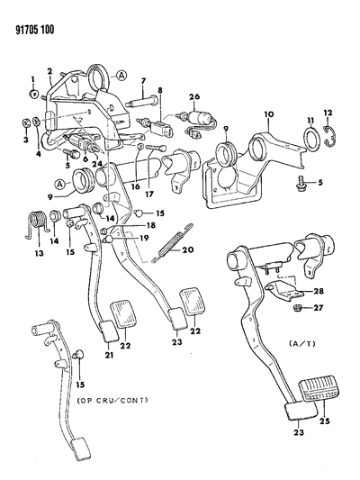 1991 Dodge Colt Brake Pedal Diagram 3 - Thumbnail