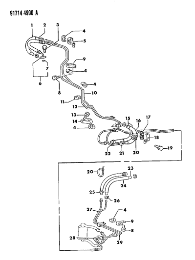 1991 Dodge Ram 50 Fuel Lines Diagram 1 - Thumbnail