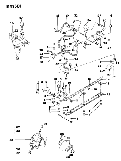 1991 Dodge Stealth Hose & Attaching Parts - Power Steering Diagram 2 - Thumbnail