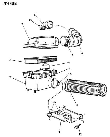 1987 Dodge Omni Air Cleaner Diagram 6 - Thumbnail