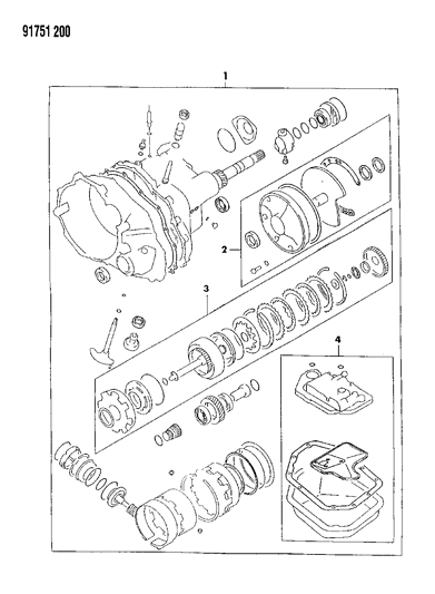 1991 Dodge Colt Seal & Gasket Package, Repair Automatic Transaxle Diagram 1 - Thumbnail