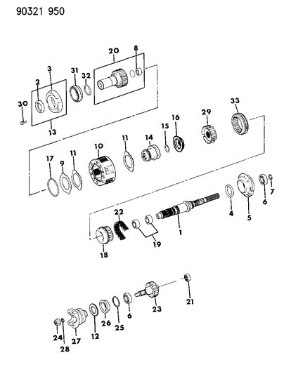 1993 Dodge Dakota Gear Train Diagram 1 - Thumbnail