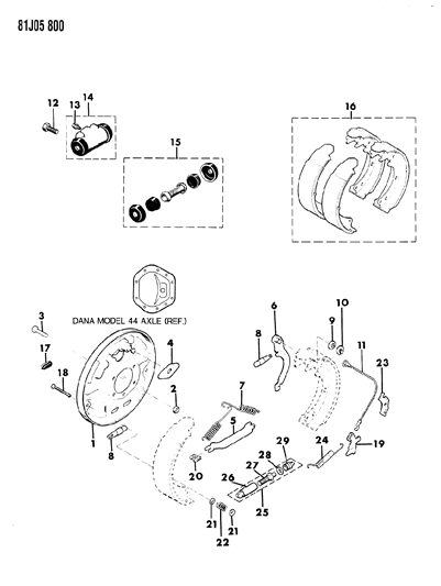 1984 Jeep Wrangler Spring Diagram for 83504310