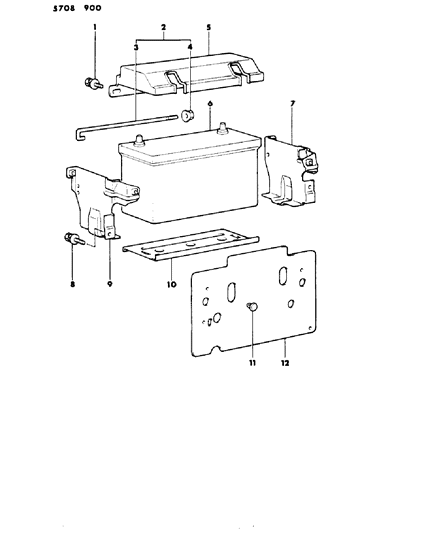 1986 Dodge Ram 50 Battery Tray Diagram 1 - Thumbnail