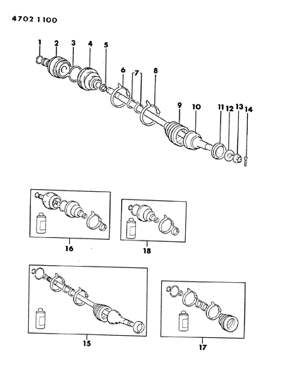 1984 Dodge Colt Axle, Front Diagram 1 - Thumbnail