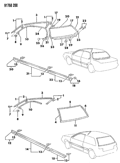 1991 Dodge Colt Nameplates Diagram 1 - Thumbnail