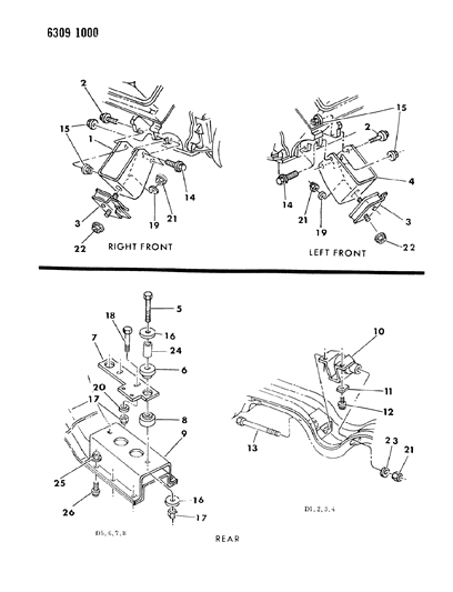 1987 Dodge D150 Engine Mounting Diagram 2 - Thumbnail