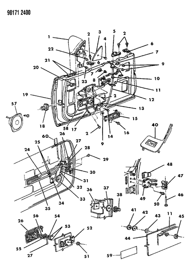 1990 Chrysler LeBaron Plate Nut, Rear Diagram for 6100047