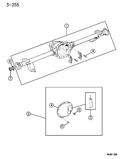 1996 Jeep Grand Cherokee Housing - Rear Axle Diagram 2 - Thumbnail