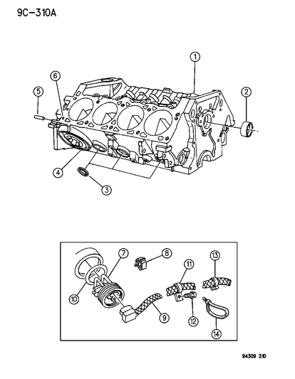 1994 Dodge Ram Wagon Cylinder Block Diagram 3 - Thumbnail