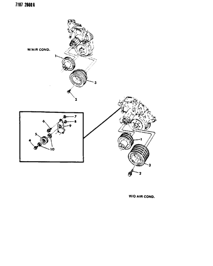 1987 Dodge Aries Drive Pulleys Diagram 3 - Thumbnail