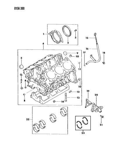 1988 Chrysler New Yorker Base Model Cylinder Block Diagram 3 - Thumbnail