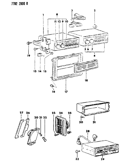 1987 Dodge Raider Screw, Machine Diagram for MF201547