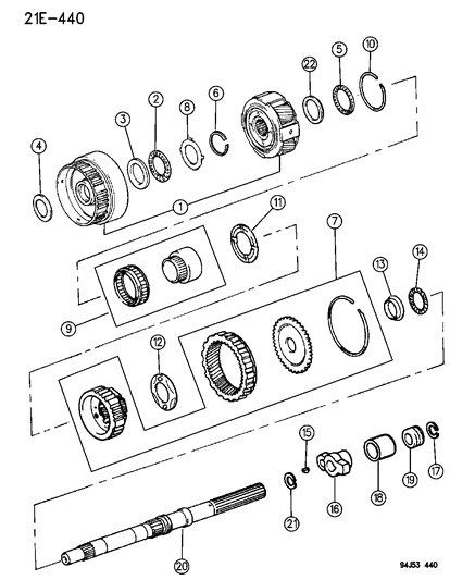 1994 Jeep Cherokee Gear Train & Output Shaft Diagram 2 - Thumbnail