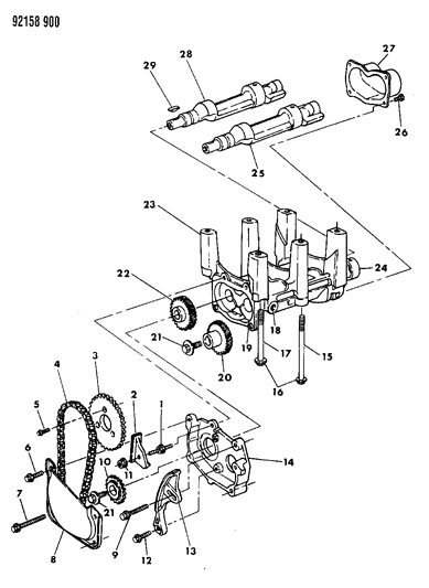 1992 Dodge Shadow Balance Shafts Diagram 1 - Thumbnail