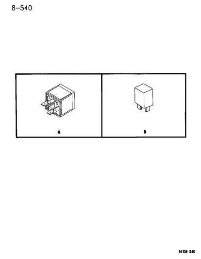 1994 Dodge Grand Caravan Relay, Keyless Entry, Rear Defroster, Front Fog Lamps Diagram for 4707211